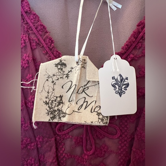 Nick and Me Dark Rose Colored Lace Dress - Picture 7 of 7